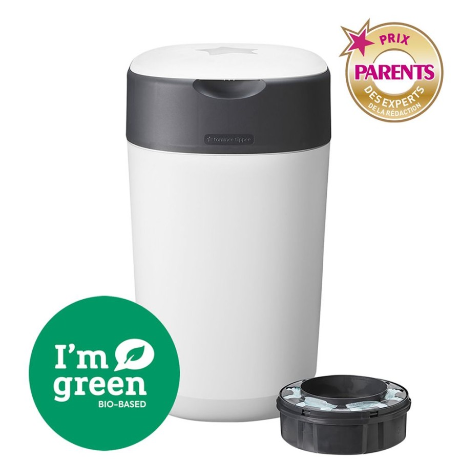 Tommee Tippee Couche | Poubelle A Couches Twist & Click - Blanc