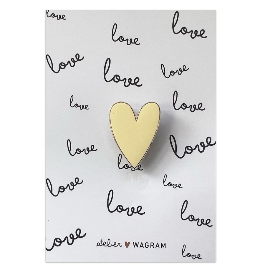 Atelier Wagram Pin'S Et Colliers | Pin'S Carte Love - Vanille