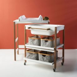 Quax Table A Langer | Meuble De Bain Smart - Blanc Et Naturel