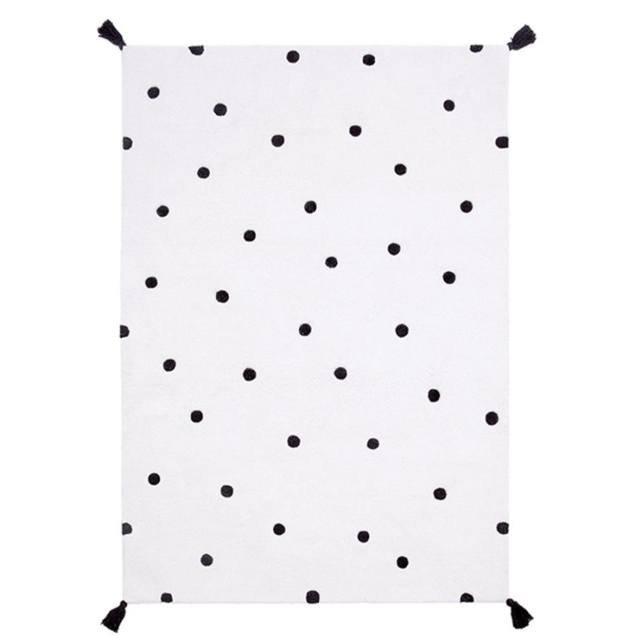 Lilipinso Decoration | Tapis Pois Noirs - 120 X 170 Cm