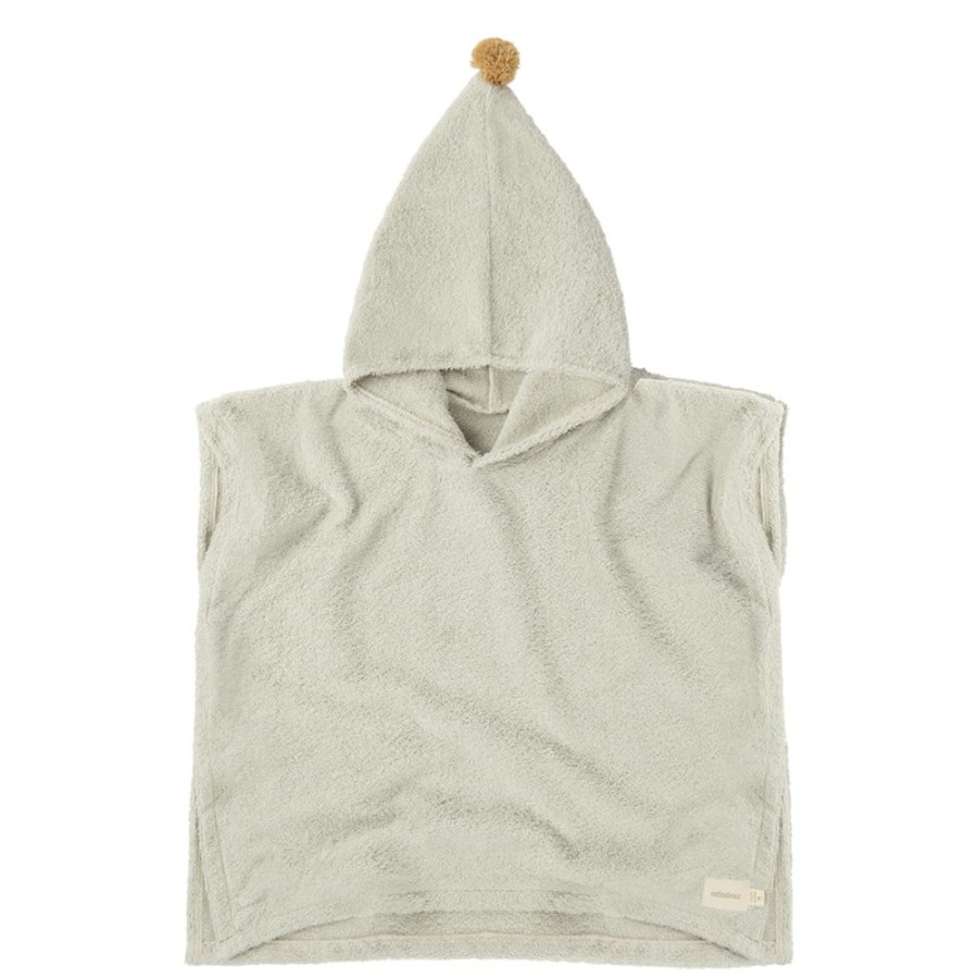 Nobodinoz Sortie De Bain Personnalisee | Poncho De Bain So Cute - Sage Green