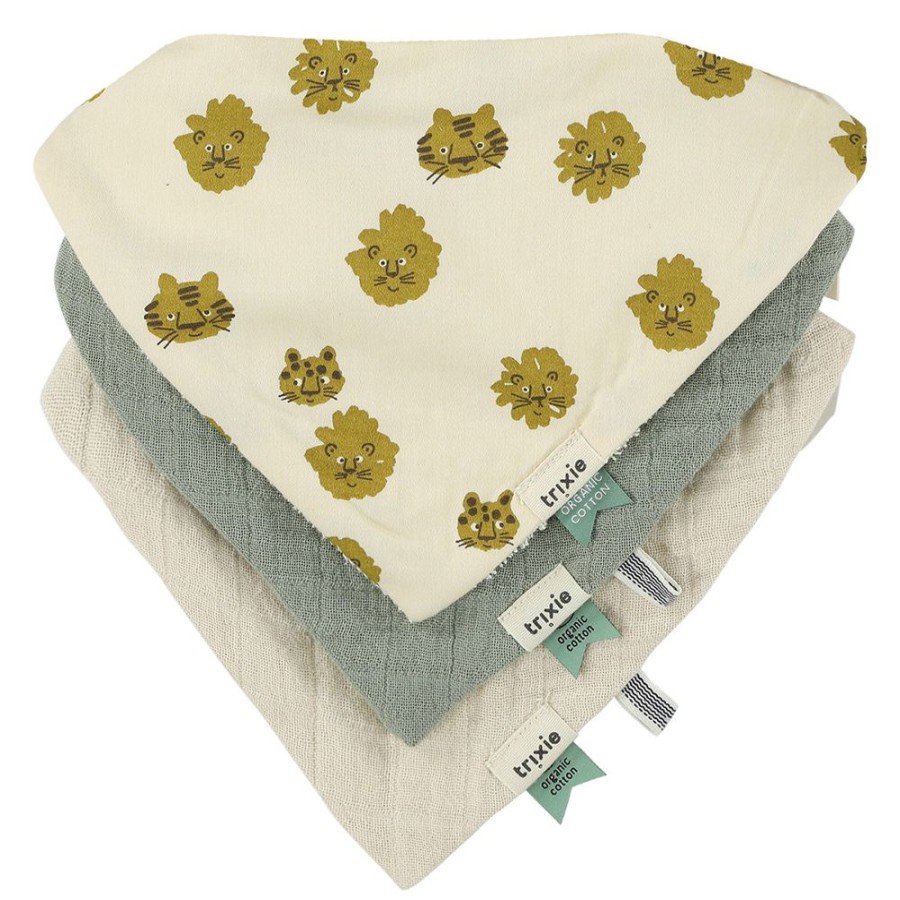 Trixie Baby Repas | Lot De 3 Bavoirs Bandana - Lucky Leopard