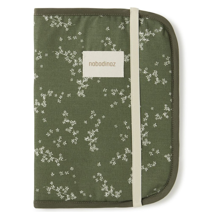 Nobodinoz Textile | Protege-Carnet De Sante Stories - Green Jasmine