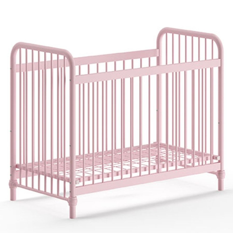 JAXX Meuble Bebe | Lit Bebe Reglable Bronxx Misty Pink Mat - 60 X 120 Cm