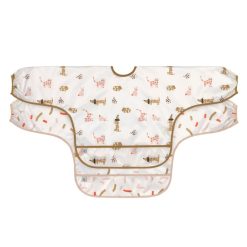 LÄSSIG Bavoir | Lot De 2 Bavoirs A Manches Longues Little Mateys Orange Epicee - 6/24 Mois