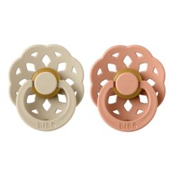 Bibs Succion | Lot De 2 Tetines Boheme Vanilla & Peach - 6/18 Mois