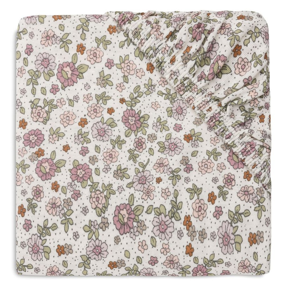 Jollein Literie Bebe | Drap Housse Berceau Retro Flowers - 40/50 X 80/90 Cm