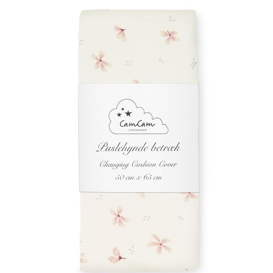 Camcam Copenhagen Matelas Et Housse A Langer | Housse De Matelas A Langer - Windflower Cream