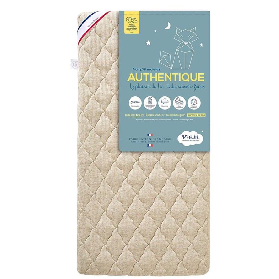 P'tit Lit Literie Bebe | Matelas Mon P'Tit Matelas Authentique - 60 X 120 Cm