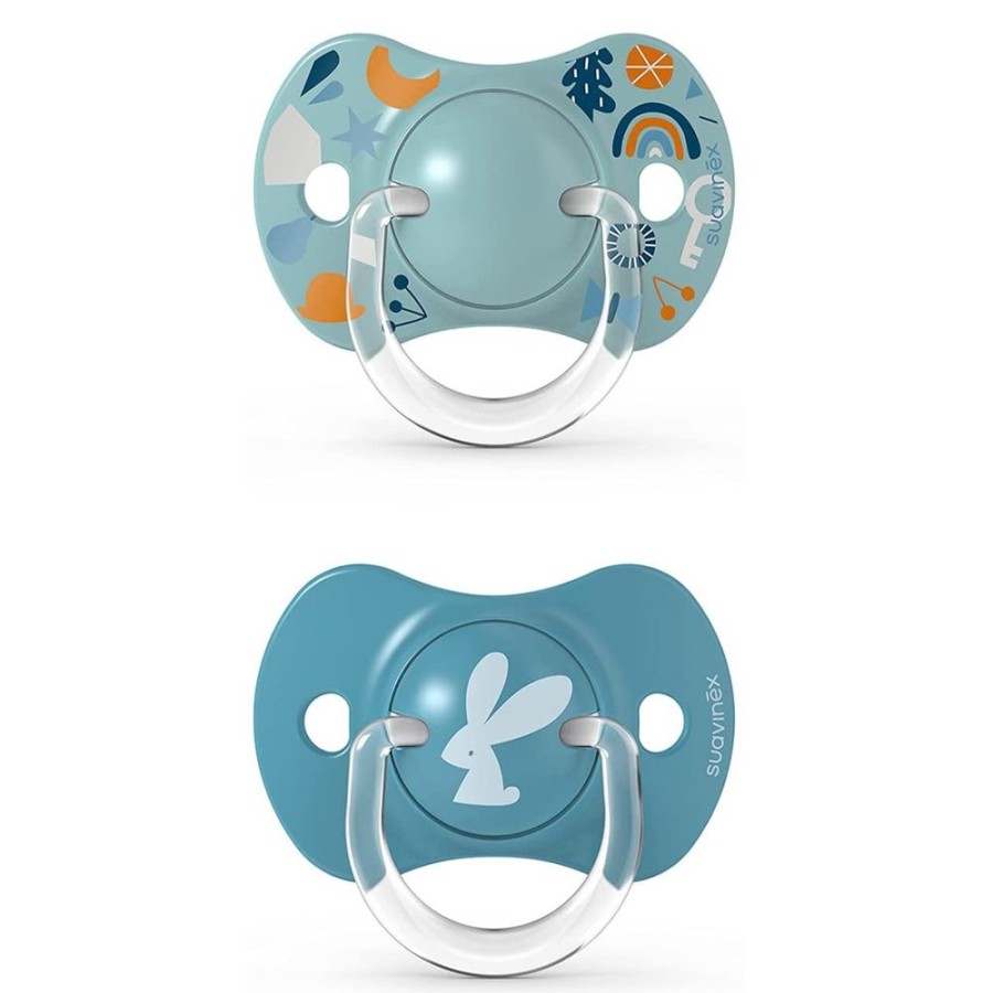 Suavinex Succion | Lot De 2 Sucettes Symetriques Sx Pro Into The Forest Bleu - 0/6 Mois