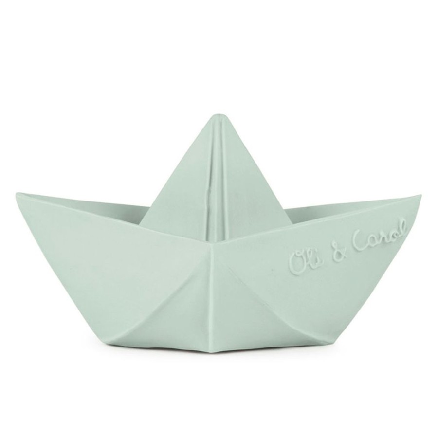 Oli & Carol Mes Premiers Jouets | Bateau Origami - Menthe
