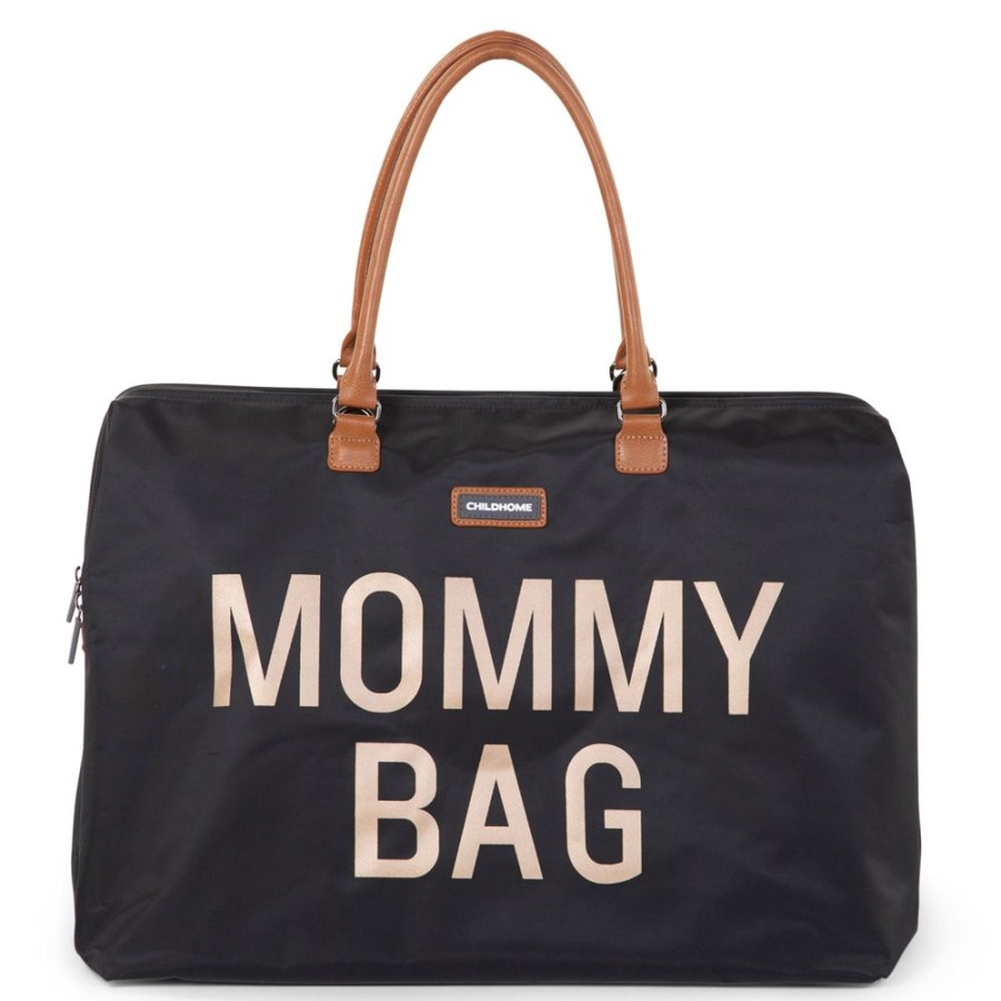 Childhome Sac A Langer | Mommy Bag Large - Noir Et Or