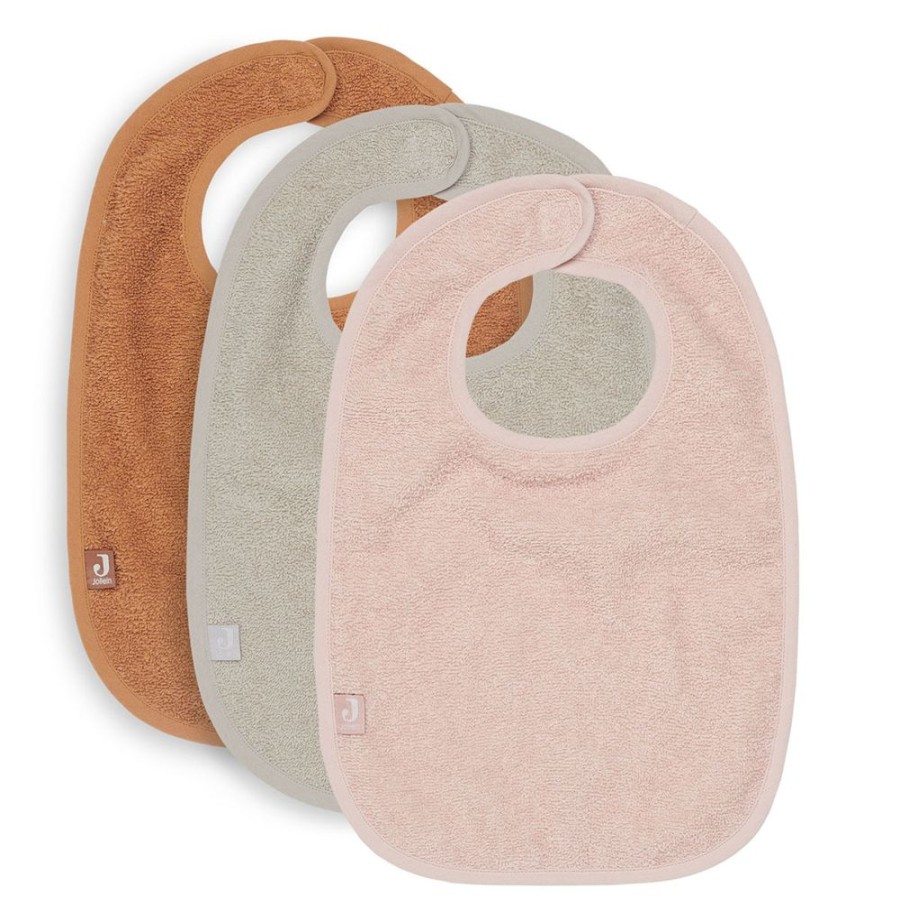 Jollein Bavoir | Lot De 3 Bavoirs - Pale Pink Nougat & Caramel