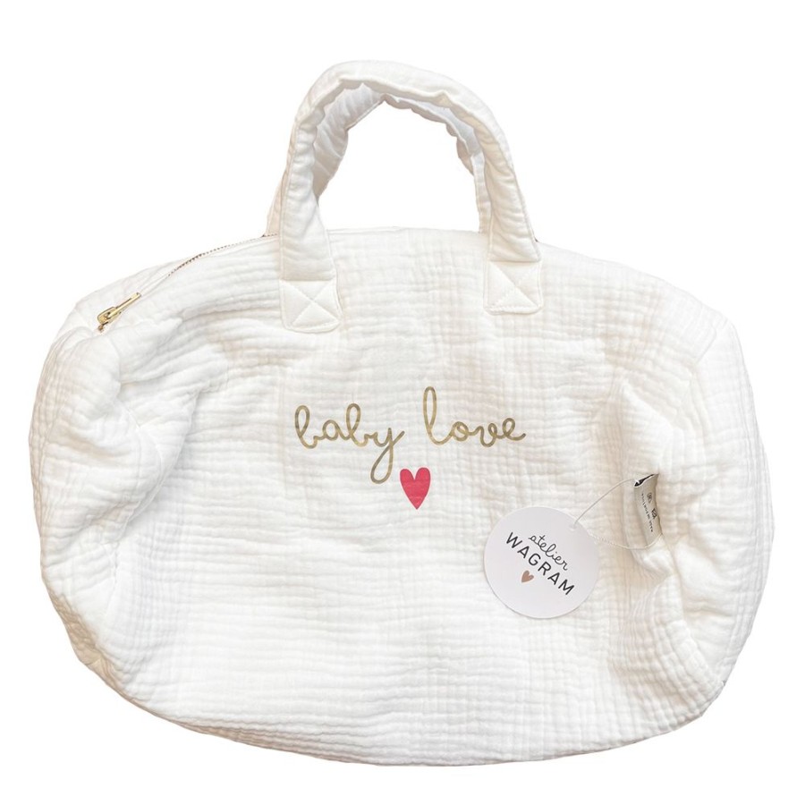 Atelier Wagram Bagagerie Enfant | Sac Polochon - Ecru Baby Love