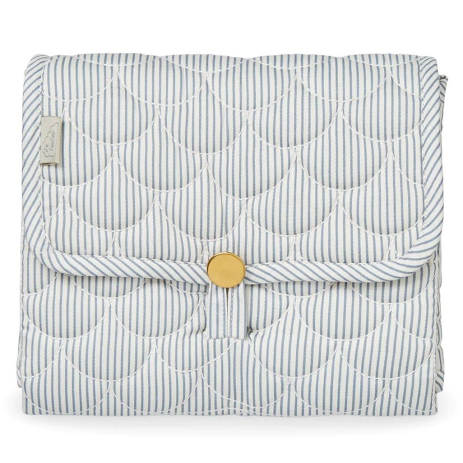 Camcam Copenhagen Matelas Et Housse A Langer | Matelas A Langer Nomade - Classic Stripes Blue