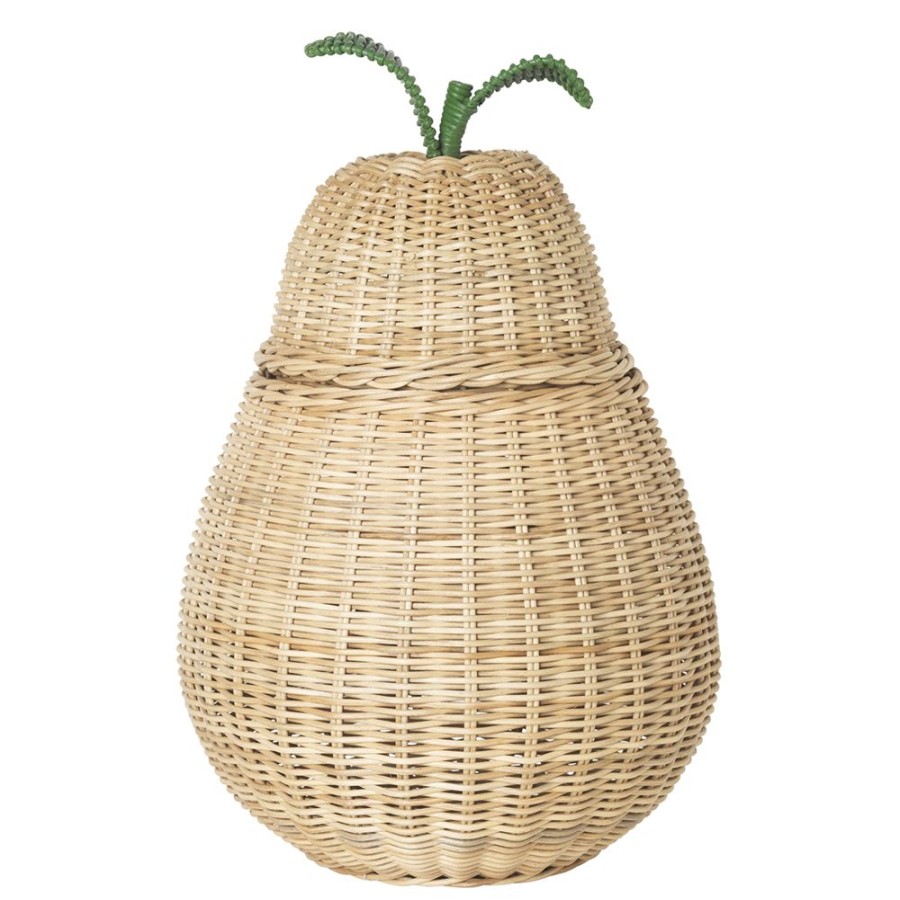 Ferm Living Rangement | Panier De Rangement Poire Grand Modele - Naturel