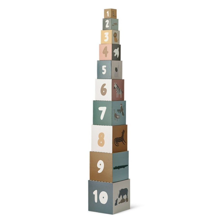 Liewood Mes Premiers Jouets | Cubes A Empiler Aaren - All Together Sandy