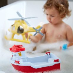 Green Toys Mes Premiers Jouets | Jeu De Bain Bateau De Sauvetage Et Helicoptere