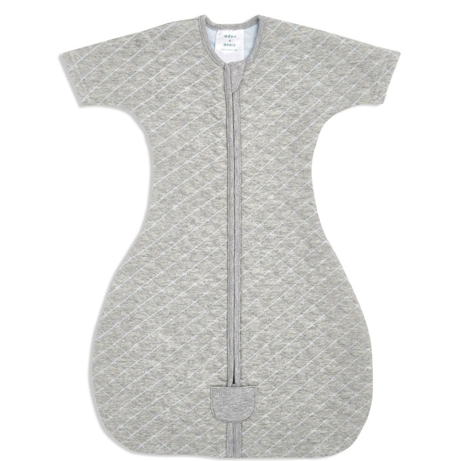 aden + anais Gigoteuse | Gigoteuse A Manches Ajustees Gris Et Bleu - 6/9 Mois