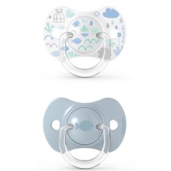 Suavinex Succion | Lot De 2 Sucettes Symetriques Sx Pro Memories Bleu - 0/6 Mois