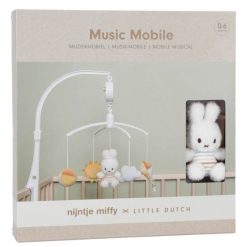 Little Dutch Mobile | Mobile Musical Miffy Vintage Flowers - Sunny Stripes