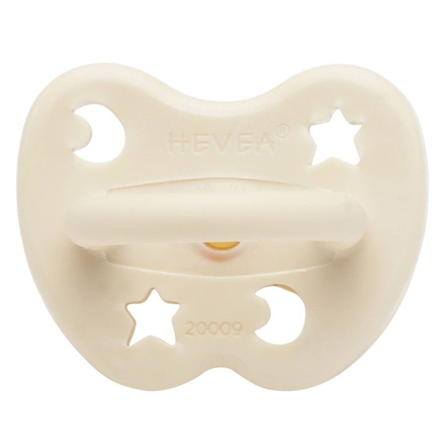 HEVEA Succion | Tetine Anatomique Lunes Et Etoiles Creme - 3/36 Mois