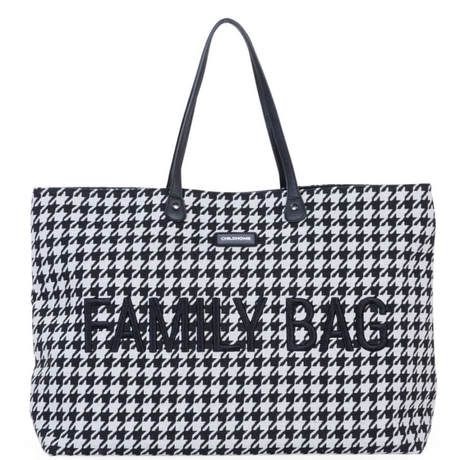 Childhome Sac A Langer | Family Bag - Pied De Poule Noir