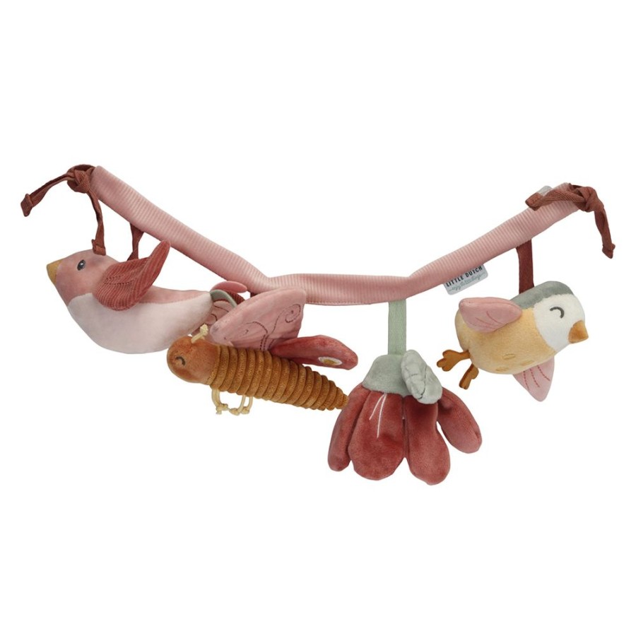 Little Dutch Accessoires Poussette | Chaine D'Activites Pour Poussette Flowers & Butterflies - Rose