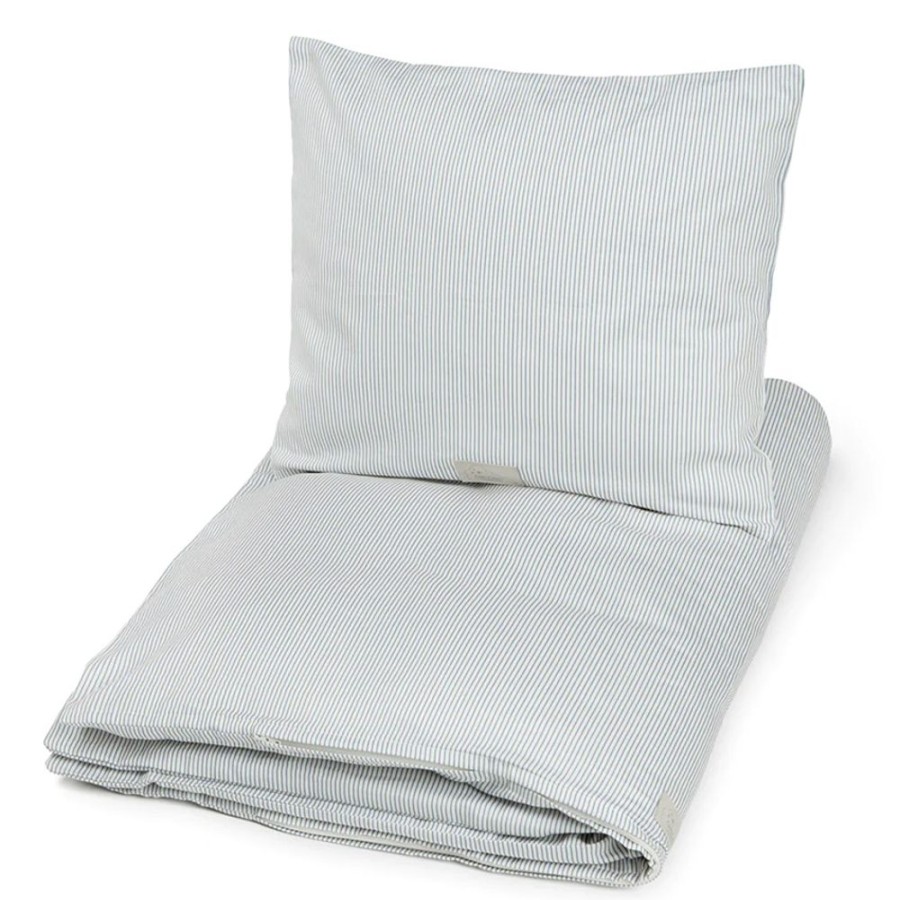 Camcam Copenhagen Literie Bebe | Parure De Lit Classic Stripes Blue - 140 X 200 Cm