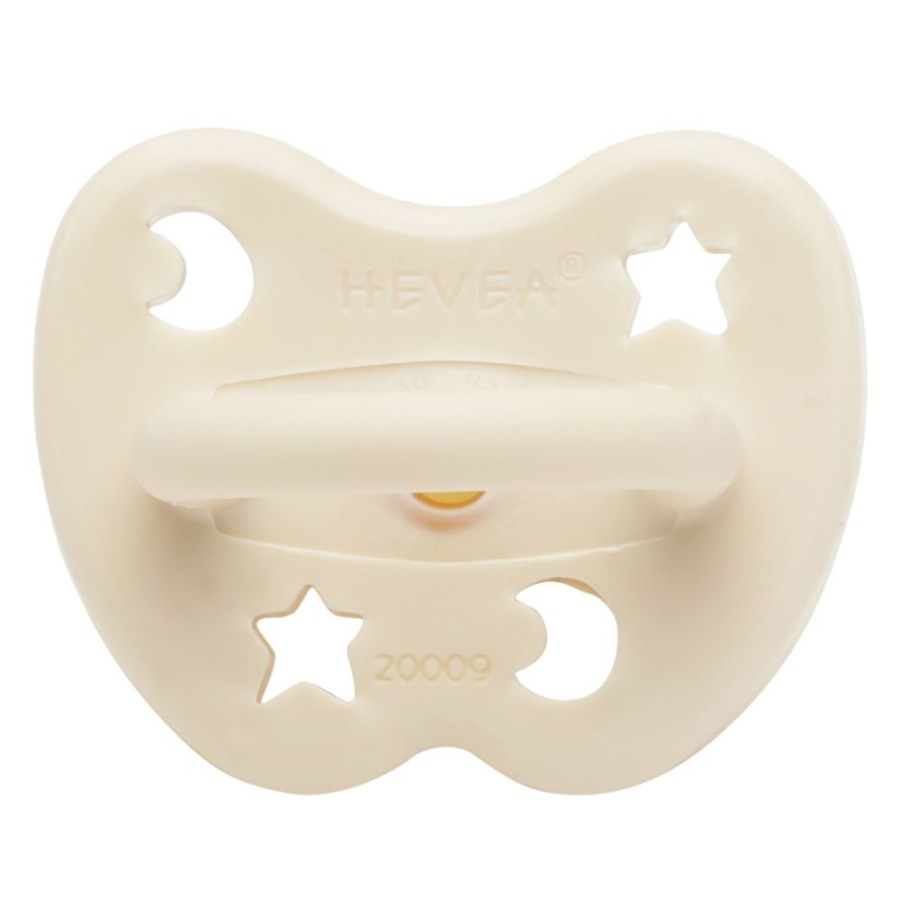 HEVEA Succion | Tetine Anatomique Lunes Et Etoiles Creme - 0/3 Mois