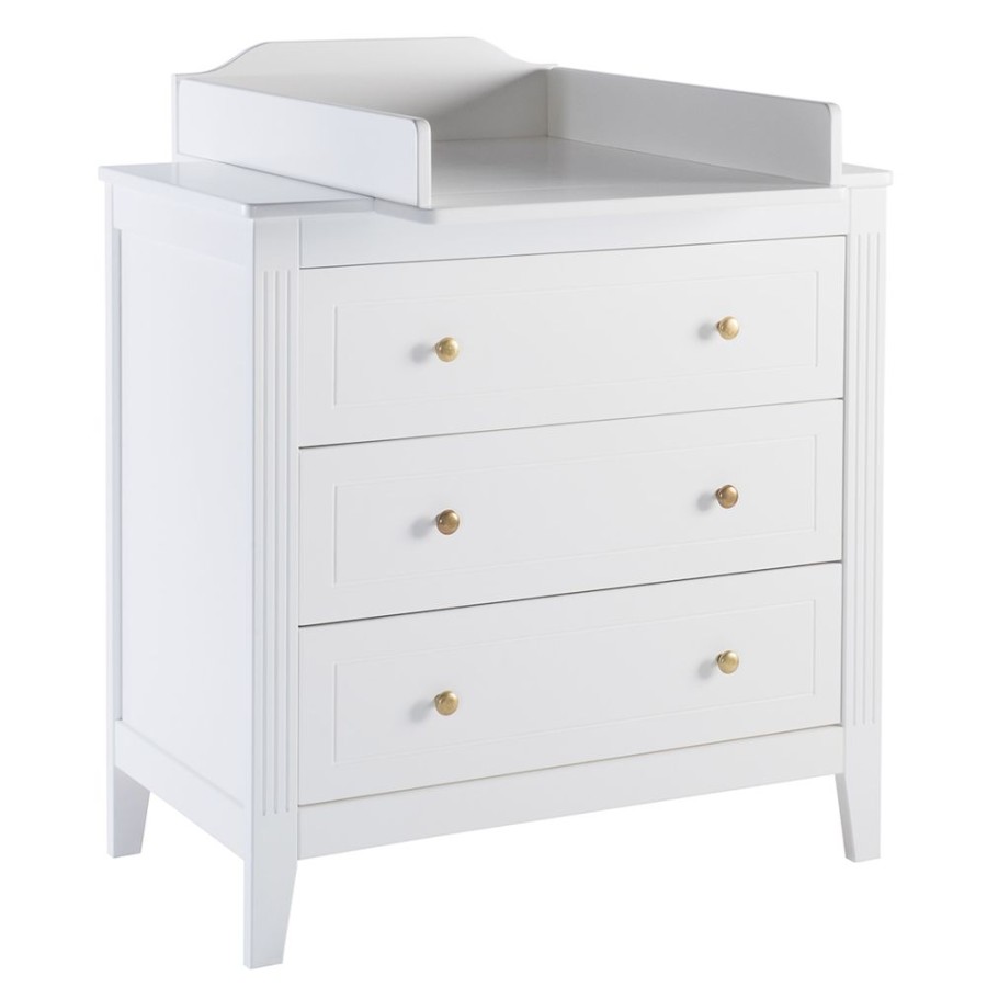 Maison Charlotte Meuble Bebe | Commode Et Plan A Langer Opera - Blanc