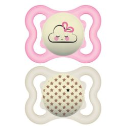 MAM Succion | Lot De 2 Sucettes Supreme Nuit Rose - 2/6 Mois